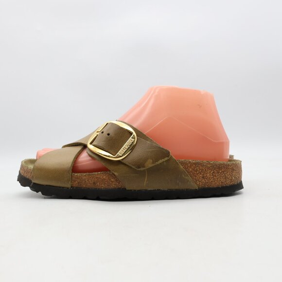 Birkenstock Siena Big Buckle Olive Green Leather Women's Size EU 37 US 6 Sandals - Picture 5 of 9